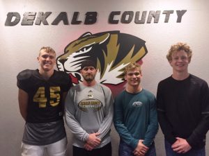 Listen for WJLE’s “Tiger Talk” program Friday night at 6:30 p.m. featuring DCHS Coach Steve Trapp and Tiger Football Players Evan Jones, Nathaniel Crook, and Isaac Knowles. John Pryor, the Voice of the Tigers, is the host of the program (Not Pictured)