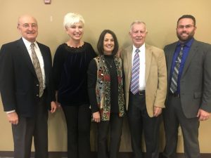 Don Rigsby was the guest speaker at the Chamber Prayer Breakfast Tuesday morning. His wife Bonnie entertained. Pictured: County Mayor Tim Stribling, Chamber Director Suzanne Williams, Bonnie and Don Rigsby, and Smithville Mayor Josh Miller