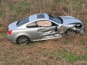 Cody Tennyson of Murfreesboro, driving this 2017 Altima, was taken by EMS to Saint Thomas DeKalb Hospital after a two car crash Thursday at the intersection of Highways 70 and 96 in Liberty.