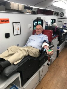 County Mayor Tim Stribling at the most recent Blood Assurance drive