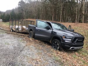 Driver of truck shown here was taken into custody near Hurricane Bridge after a pursuit from White County through Smithville and then onto Cookeville Highway to the bridge. Spike strips were put down to help disable the truck