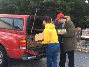 Members of the Smithville Cumberland Presbyterian Church and other volunteers devoted several hours of their day Saturday to make sure the less fortunate of our community have plenty to eat for several days during a mobile food pantry