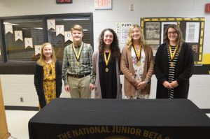 Left to right: Pictured left to right are Carolina Crook, Jackson Vantrease, Ella Hendrixson, Tess Barton, and Alyssa Crook.