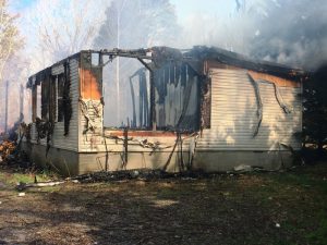 James Storie was left homeless Thursday morning after his residence was destroyed in a fire on Poss Road.