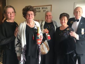 Members and guests of the Smithville Chapter #374 Order of the Eastern Star enjoyed fellowship and a meal following an Officer Installation Ceremony Saturday. Pictured: Worthy Matron Guylene Atnip, Louis Knowles, Becky Cowan, Debbie Mathis, and Worthy Patron Dr. Robert R. Atnip,