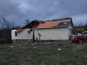 Garage takes a beating from Putnam County tornado March 3