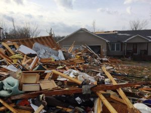 Homes heavily damaged or destroyed by tornado in Putnam County March 3 including the residence of DMS teacher Candice Scarbro