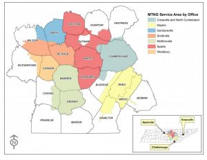 Middle Tennessee Natural Gas Utility District Service Area