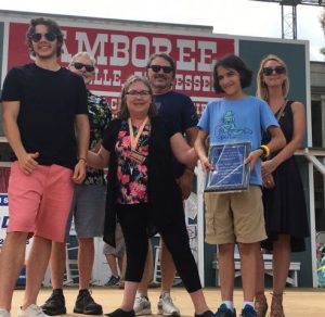 UMA Peters of Nashville won the top Jamboree award as the best fiddler in the National Championship for Country Musician Beginners during the 47th annual Smithville Fiddlers Jamboree and Crafts Festival in July, 2018.