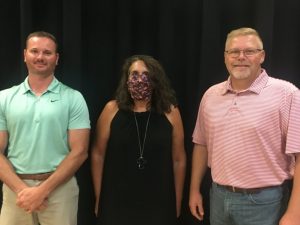 6th district school board member Jason Miller, 5th district school board member Jamie Cripps, and Assessor of Property Shannon Cantrell