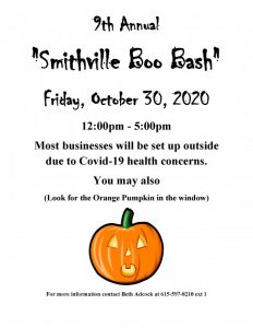 Smithville Boo Bash Set for October 30