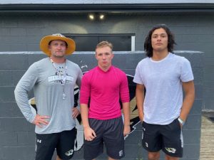 “Tiger Talk” airs at 6:30 p.m. (Friday) on WJLE with the Voice of the Tigers John Pryor interviewing Coach Steve Trapp and Tiger football players Brady Hale (center) Axel Aldino (right) and Colby Barnes (not pictured)