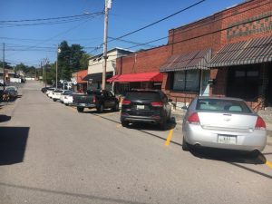 City Creates Diagonal Parking Spaces on West Walnut Street