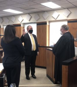 DeKalb County has a new Attorney. Matthew W. Boss took the oath Friday, December 18th administered by Judge Bratten Cook, II. The brief ceremony was held in the General Sessions Courtroom.