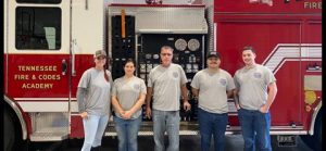 Five members of the DeKalb County Fire Department graduated from the Tennessee Fire Service and Codes Enforcement Training Academy’s Live Burn Firefighter I class held Saturday and Sunday, December 19th and 20th. Those firefighters are pictured left to right: Alyssa Harvey, Cheyenne Phalin, Neal Caldwell, Erick Dodd, and Caleb London.