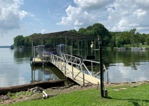 The U.S. Army Corps of Engineers Nashville District announces that it will raise fees for certain shoreline activities including at Center Hill Lake beginning March 1, 2021. This dock on Old Hickory Lake is representative of the type of shoreline facilities affected by the fee increases. (USACE Photo by Chase Wilson)