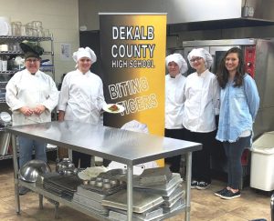 The DCHS Biting Tigers took 3rd place in the 3rd annual Junior Chef competition for high school students hosted by the TN Dept. of Education School Nutrition Program. Each team member received a $4,000 scholarship to Sullivan University in Louisville, KY. Congrats team. The DCHS Biting Tigers consist of Jacklyn Kleparek (Sophomore), Sophia Angeletti (Junior), Kaitlyn Jackman (Junior), and coach/culinary teacher Linda Parris.