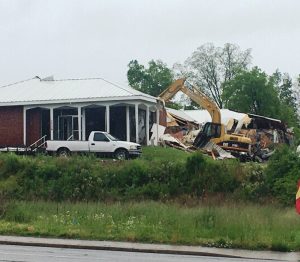 Another Smithville landmark which many will remember from years ago as the old Knowles Hospital building is coming down.