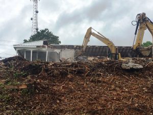 The old hospital building which had been part of the Smithville Landscape for decades is being demolished.