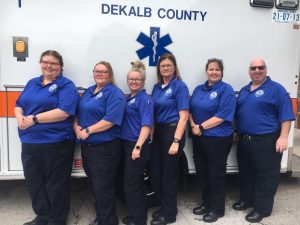 WJLE recognizes DeKalb EMS Staff during EMS Week May 16-22: B-SHIFT on duty Wednesday: Heather Billings (EMT-B), Marie Turpin (EMT-PCC), Michelle Haggard (AEMT), Misty Green (AEMT), Kristie Johnson (EMTPCCICDA), and Dennis Sherman (EMT-PCC)