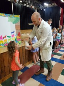 Mr. Bond’s Science Guy-Hazmatt Bond Shares Thrilling Experiments with Kids at Summer Reading Party