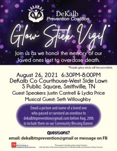 DPC to Host Glow Stick Vigil on Overdose Awareness Day