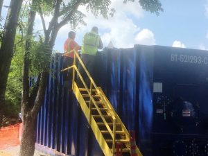 TDEC Officials checking FRAC storage tanks