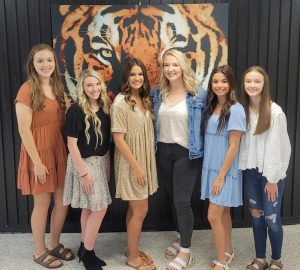 The 2021 DCHS Homecoming Queen and attendants pictured left to right are: Sophomore Attendant- Abby Grace Cross; Junior Attendant- Hannah Paige Trapp; Senior Attendant- Addison Jean Puckett; Queen Kyleigh Breanne Hill; Senior Attendant Sadie Rian West; and Freshman Attendant Madeline Aiko Martin