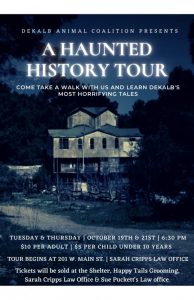 The DeKalb Animal Coalition Presents “Smithville’s Unquiet Dead: Haunted History Tour”