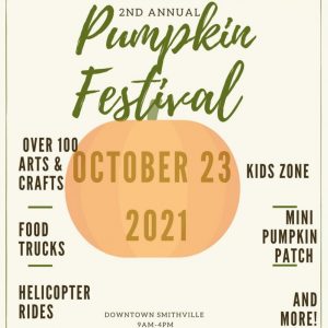 Celebrate fall at the Pumpkin Festival downtown Smithville Saturday, October 23.