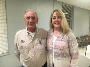 Former Smithville Municipal Airport Manager Joe Johnson and Wayne Hubbs’ daughter Sheryl May of Heimbuchenthal, Germany,