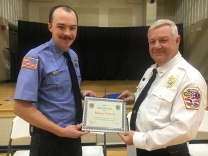 Smithville Volunteer Firefighter Dalton Roberts received the “Robert Eller Highest Attendance Award” during an appreciation dinner for city firefighters at the Smithville First Baptist Church Life Enrichment Center. The award was presented to Roberts by Smithville Fire Chief Charlie Parker. Roberts earned this award named in honor of the late Robert Eller, who served the Smithville Fire Department as a member and assistant chief for 64 years until his death in 2009.