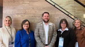 For the first time in nearly two years, Tennessee County Services Association (TCSA) members convened in person for the annual County Government Day February 28 - March 1. The event was held at the Downtown DoubleTree Hotel in Metro-Nashville Davidson County. Four members of the DeKalb County Commission attended including Susannah Cripps Daughtry, Janice Fish Stewart, Julie Young, and Jenny Trapp pictured here with UT County Technical Assistance Service (CTAS) County Government Consultant Ben Rodgers