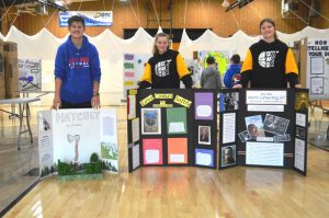 DWS 5th-7th Literature: (left to right) Porter Hancock, 3rd, Autumn Crook, 2nd, and Camille Barton, 1st