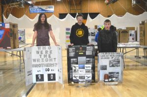 DWS 5th-7th Social Studies Pictured left to right: Fiona Street, 3rd, Michael Justice, 2nd, and William Johnson, 1st.