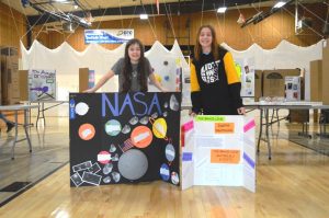 DWS 5th-7th Science: left to right: Katie Beth Swearinger, 1st place, and Sophie Desimone, 2nd