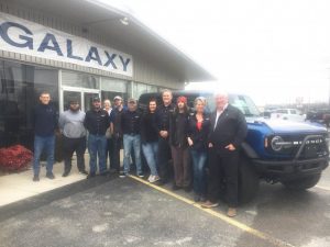 Meet the new owners and staff of Galaxy Ford during a grand opening on Friday, March 4 at 710 West Broad Street Smithville. Pictured here left to right: team members Dave Fitzpatrick, Russell Smith, Michael Thatch, Timpia Fletcher, Blake Clouse, Eric Henry, Ashley Cole, Sam Goodlow, Allen Faux, Jennifer White, and owner Matt Kuhn