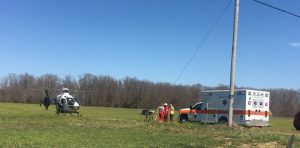 Justin Tittle was treated by DeKalb EMS and then airlifted from the scene by Vandy Life Flight and flown to a Knoxville hospital.