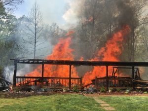 A Sunday fire in April destroyed a two story home on Lakeview Drive in Lakeview Mountain Estates. The fire spread to about 13 acres of woodland coming dangerously close to other structures. The fire was brought under control by the DeKalb Fire Department and the Tennessee Department of Forestry