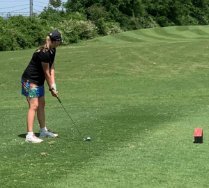 Chloe Boyd tees off on par 3