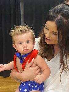 Winner of boys 7-12 months:: Oliver Kaide Frazier, 8 month old son of Kamien Sparks and Austin Frazier of Smithville. He also took home honors for Most Photogenic, Prettiest Eyes, Hair, and Attire.