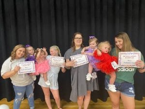 Winners in the girls 13-24 months category: Queen Norah McKeown (second from left), 16 month old daughter of McKaiely Wade and Jimmy McKeown of Smithville. She was also awarded for Prettiest Eyes. Emma Rose Chapman (far left), 21 month old daughter of Jocelyn and Corey Chapman of Dowelltown received second place and was named Most Photogenic. Third place went to Kennedy Elaine Shanks (second from right), 20 month old daughter of Ethan Shanks and Victoria Stanley of Smithville and was judged to have the Prettiest Attire. Emryn Lorae Knowles (far right), 1 year old daughter of Gabriel and Kylee Knowles of Smithville received an award for Prettiest Hair.