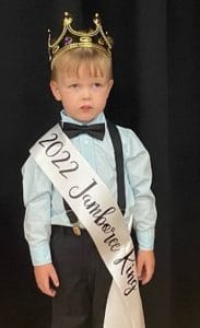 Winner in the category for boys ages 25 to 48 months: Samuel Keith Griffin (center) was crowned King. He is the 3 year old son of Luke and Casey Griffin of Alexandria