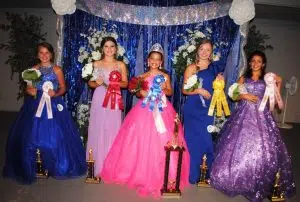 DeKalb Fair Miss Sweetheart Royalty: left to right-Third runner-up Baylei Anne Benson of Smithville, daughter of Karey and John Washer and Christopher Benson; First runner-up Cora Marie Cox, daughter of Brandon and Whitney Cox of Smithville; Miss Sweetheart Charley Loren Prichard of Liberty, 10-year-old daughter of Andy and Chrissy Prichard; Second runner-up Brileigh Nicole Bullard,12-year-old daughter of Nikki and Jimmy Martin and Riley and Kayla Bullard of Smithville; and Fourth runner-up Callen Alizabeth Tramel, 10-year-old daughter of Hillary and Caleb Tramel of Smithville.