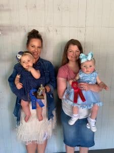 DeKalb Fair Baby Show Girls (7-9 months) Winner: Scarlett Hendrixson (left), 9 month old daughter of Natasha Burdine and Javon Hendrixson of Smithville; Runner-up: Sydney Ann Barrett (right), 9 month old daughter of Stephen and Vickey Barrett of Dowelltown