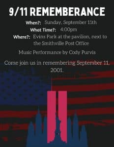 Local 9/11 Remembrance to be held Sunday