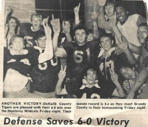 1972 DCHS Tiger Football Team