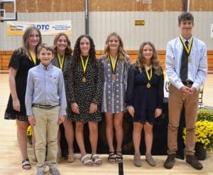 DWS Jr. Beta officers pictured left to right are Gabe Blair, Raegan Murphy, Sophie Desimone, Hannah Brown, Miah Johnson, Olivia George, and Ethan Brown.