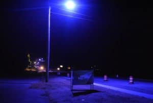 City Street Lights in Smithville Turning Purple