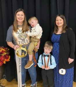 Winner of the Fall Fest Pageant (boys ages 25-48 months): Sawyer Cordell Oyster (left), 30 month old son of Coleman and Morgan Oyster of Liberty. First runner-up Samuel Keith Griffin, 42 month old son of Luke and Casey Griffin of Alexandria